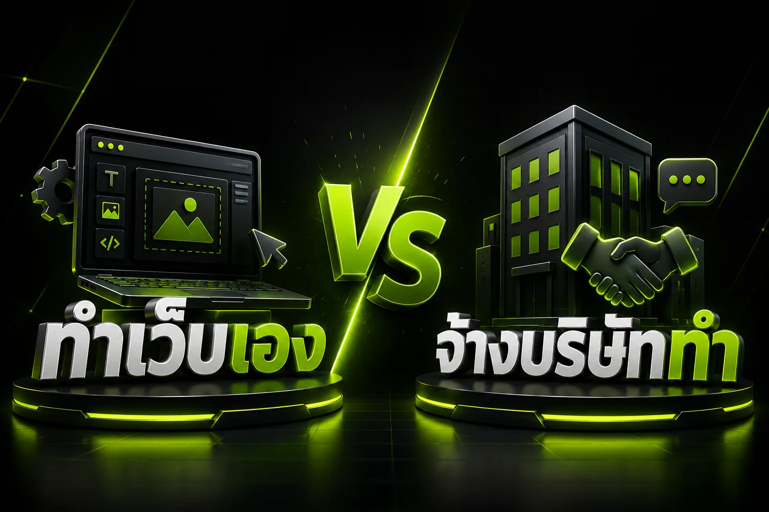 ทำเว็บเอง vs จ้างบริษัททำ — เปรียบเทียบข้อดีข้อเสีย ก่อนตัดสินใจ