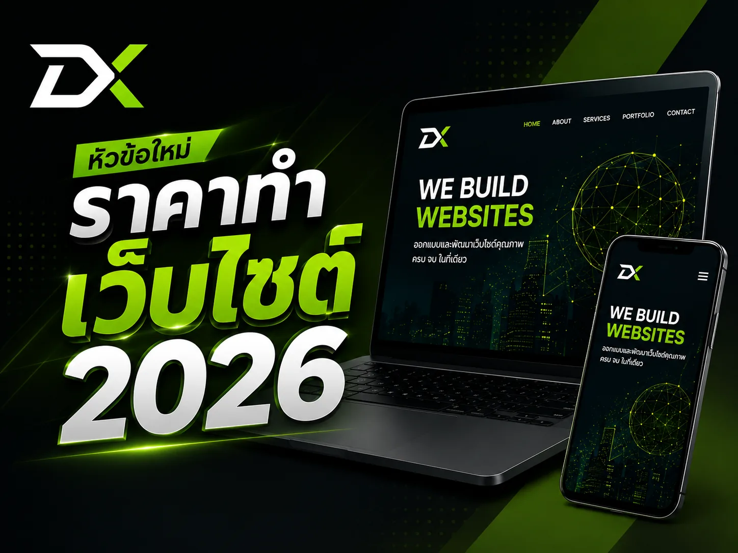 ราคาทำเว็บไซต์ 2026 — ค่าใช้จ่ายจริงรวมทุกอย่าง ไม่บวกซ่อน